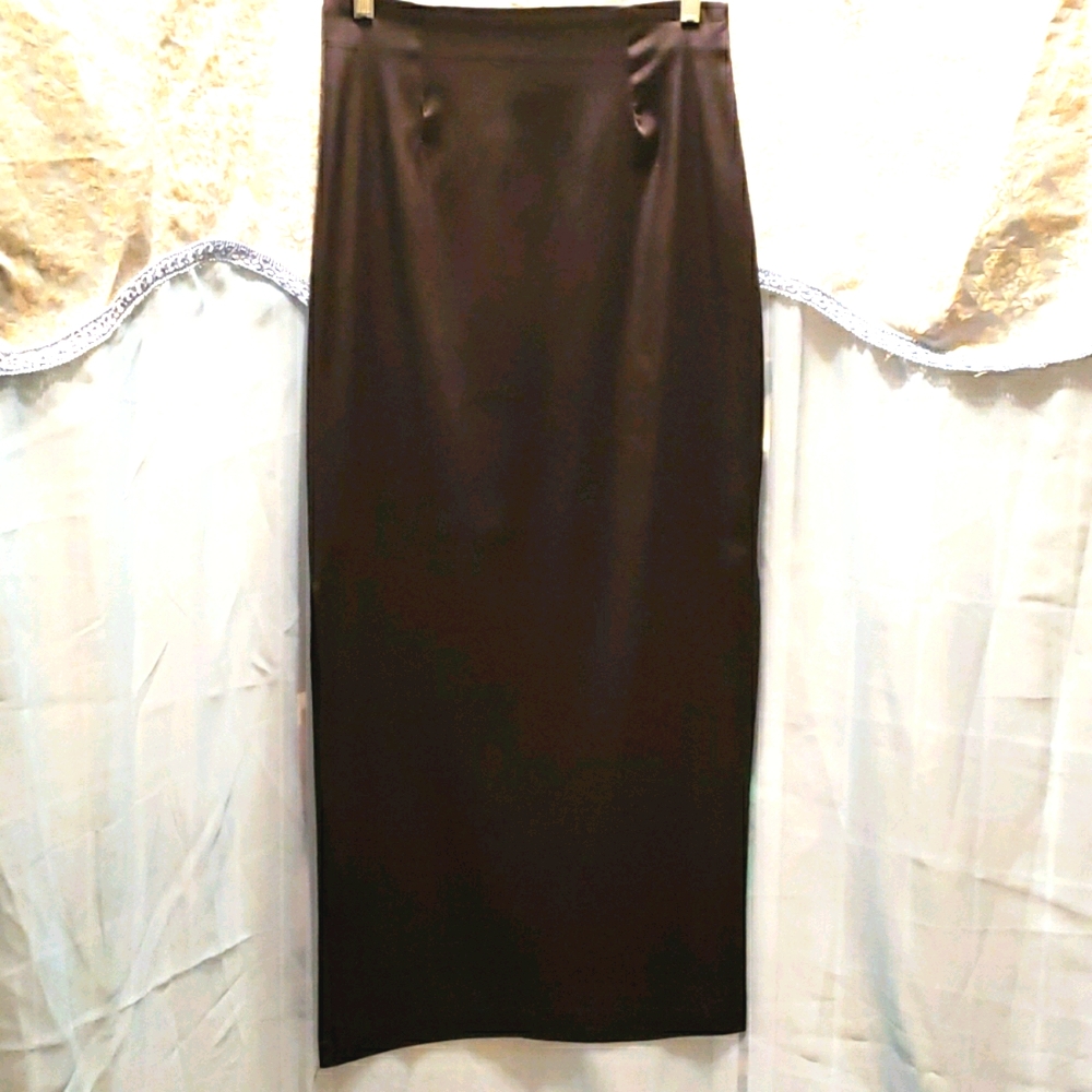 BUYER TOO BLACK DOUBLE SLIT PENCIL MAXI SKT SZ 7